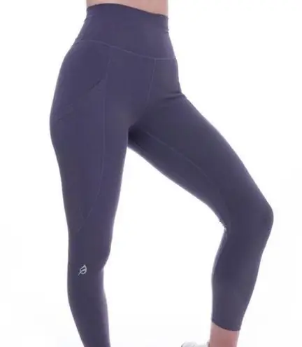 p'tula P’tula Alainah Pocket Leggings 23” Slate Purple Athletic Sz Small
