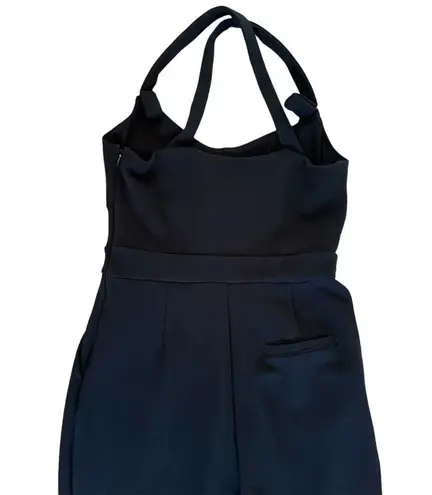 Maeve Anthropologie Alison Jumpsuit in Black Thick Heavy Scuba Stretchy Size XS