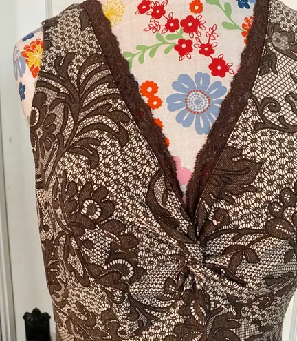 London Times Y2k Lace Knot Midi