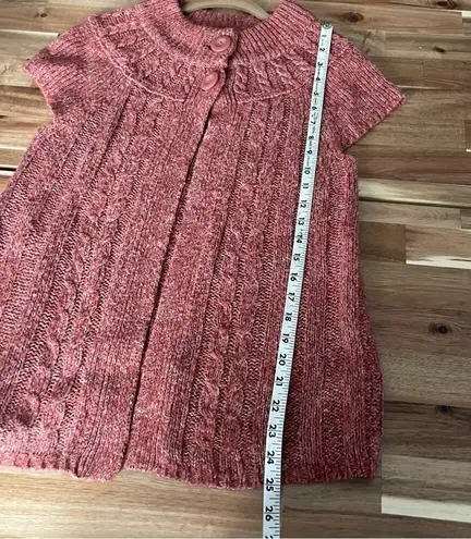 Y2K Orange Rust Cardigan Sweater Shrug Size M