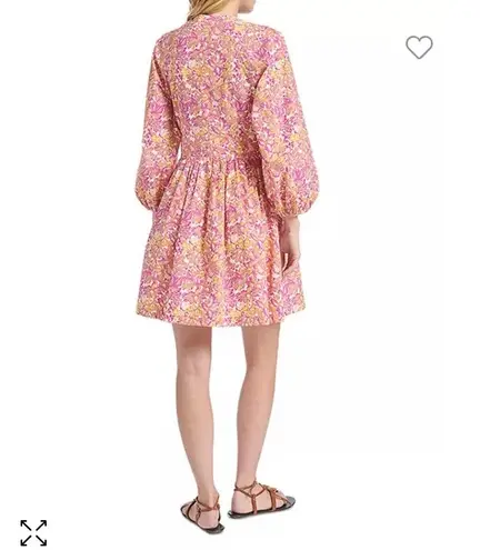 Vanessa Bruno Theis Cotton Three Quarter Sleeve Floral Fuchsia Dress *altered*