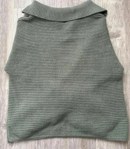 Marled Reunited Clothing | Women’s Collared Pullover Sweater | Medium Green