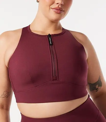 SAVAGE X FENTY LOCKED & LIFTED HALF-ZIP MEDIUM-IMPACT SPORTS BRA