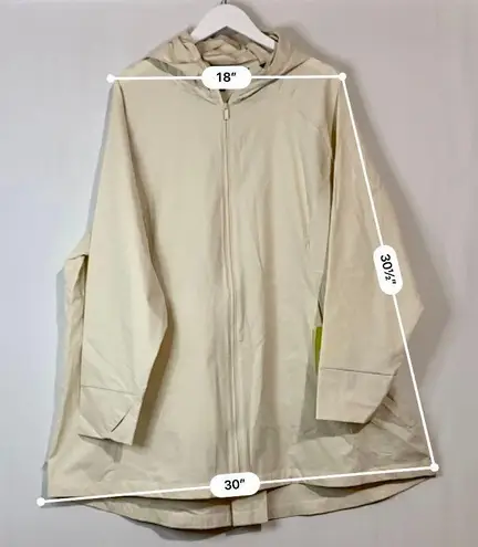 All In Motion Women’s Plus Size Lightweight Hooded Athletic Jacket Linen NWT