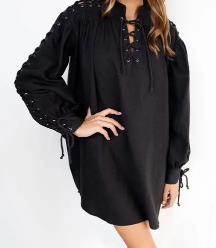 RE/DONE $495 NWT WASHED BLACK PIRATE BLACK DRESS SZ SMALL