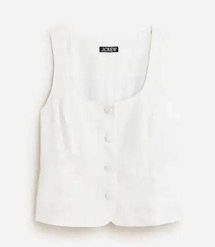 J.Crew  | Scoopneck linen-blend vest