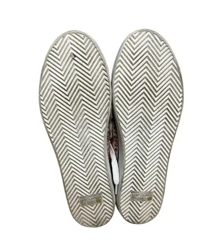 Saint Laurent MALIBU Bedford Tweed & Leather Sneaker size 40 / 9 pink white