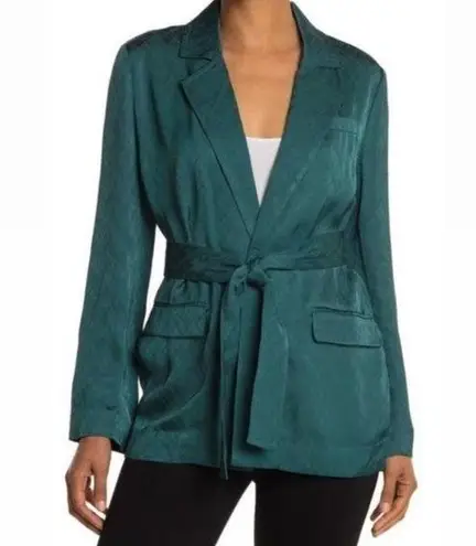 Equipment Ramond Teal Textured Satin Blazer
