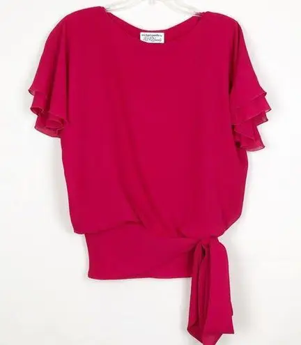 Vintage Michael Maiello Womens Top Large Old Money Party Cocktail Event Formal Pink