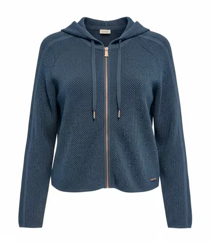 Sweaty Betty Navy Blue Mesh Zip-Up Hoodie Jacket Size XS Extra Small Athleisure