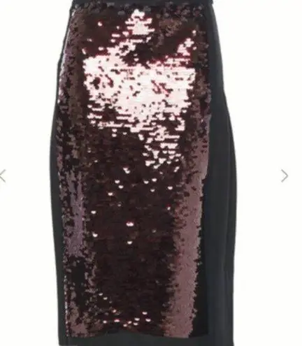 Mcq Knee length skirt Maxi slequins in maroon Tulle insert Red Size undefined