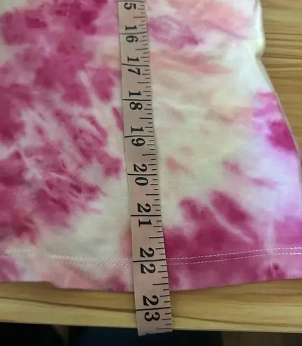 A New Day  Pink Tie Dye Puff Sleeve Top Blouse Size Medium