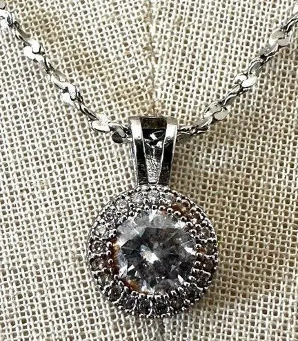 Charter Club halo rhinestone pendant necklace