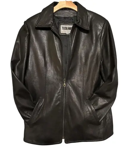 Tuskany Vintage Women’s Size M Black Leather Jacket Size M