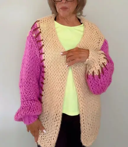 SAACHI Colorblock Patchwork Chunky Open