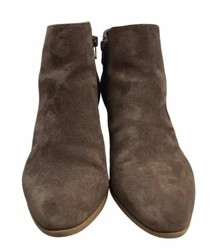 ALFANI Adison Women’s Suede Leather Brown Booties Size 9.5 M 2” heel