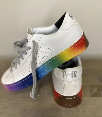 P448 Jack Pride Capsule Sneaker Size 37 White Rainbow