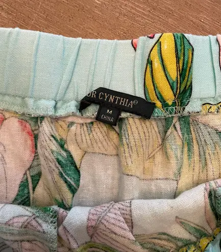 For Cynthia Linen Tropical Skirt Size Medium