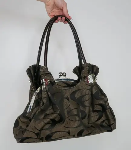 Vintage Y2K Brown Canvas CC Logo Shoulder Bag Purse