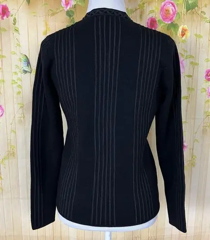 WORTH Black Wool Fit Sample Sweater Size S