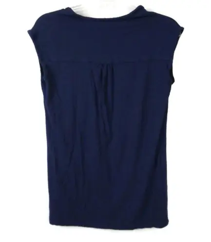 Soma Womens XS Blue White Sleeveless Top Blouse