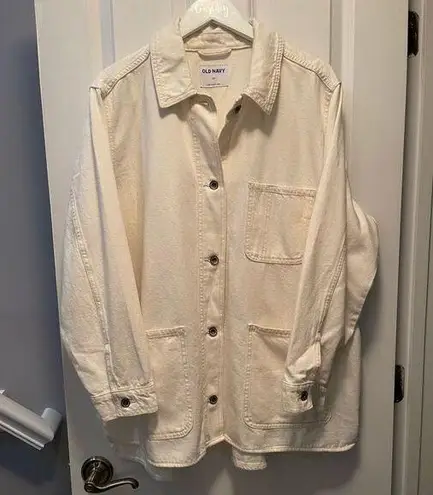 Old Navy NWT  Ivory denim Shacket Size 2X