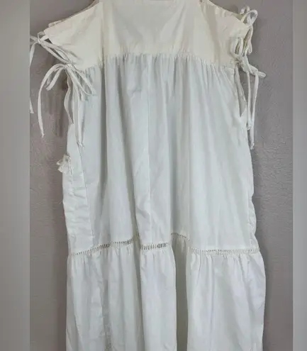 Vintage 70’s 80’s Young Edwardian by Arpeja Embroidered Maxi Sun Dress sz 7 White