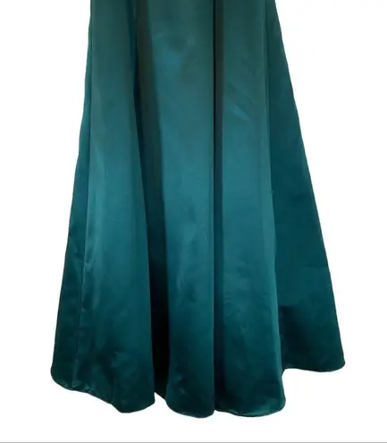 Vintage 1980s Regency Formal Gown Maxi Dress Size 3/4 Ombre teal and burgundy