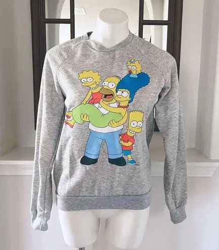 The Simpsons Sweatshirt & Socks, 3-Piece Cotton Heather Grey White Size S NWT