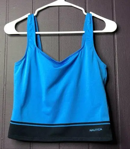 Nautica Size 10 Sports Top Bra Color is blue black