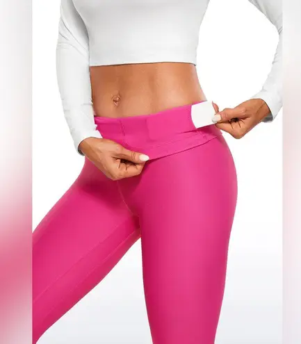CRZ Yoga Thermal Fleece Lined Leggings 28'' NWTs XS Hibiscus Purple