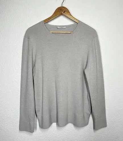 MM.LaFleur  Large L Pullover Wool Blend Sweater Light Gray