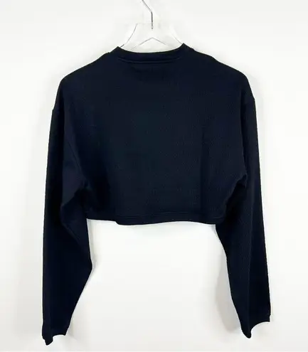 Beach Riot NWT Mesa Textured Cropped Pullover M Black