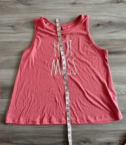 Rae Dunn  M Pink Hot Mess Tank Top