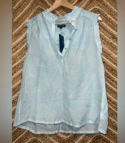 Biltmore Women's Sleeveless Ruffle Tank Top,Light Blue,Size M,Brand New, NWT Blue Size M