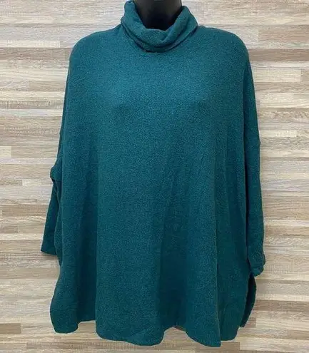 Anthropologie  Postmark Turtleneck Size Small Green Slouchy Oversized Sweater