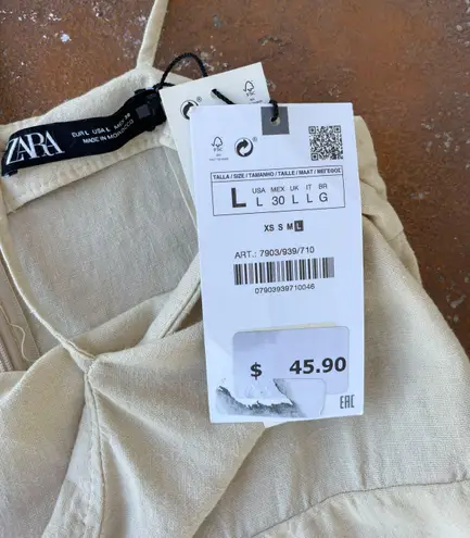 ZARA NWT  Linen Mini Dress