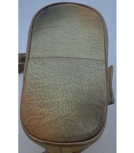 Vintage Magnifique Painted Peacock Art Leather Butterfly Floral Shoulder Bag White