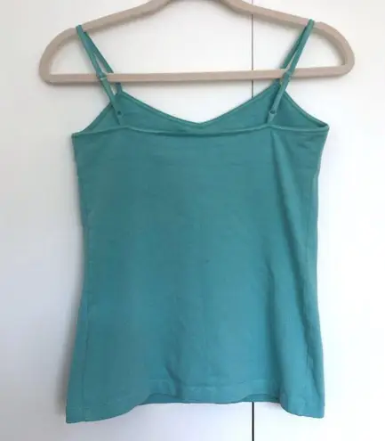 Lilly Pulitzer  Cami Tank Top Floral Appliqué Teal Size S