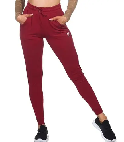 Gymshark Pippa High Rise Training Jogger Pants in Burgundy Size S