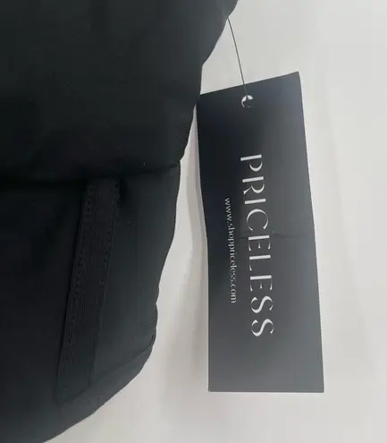 PRICELESS Bustier Size Small Can’t Resist Black NWT Boning Sexy Sheer Mesh Crop