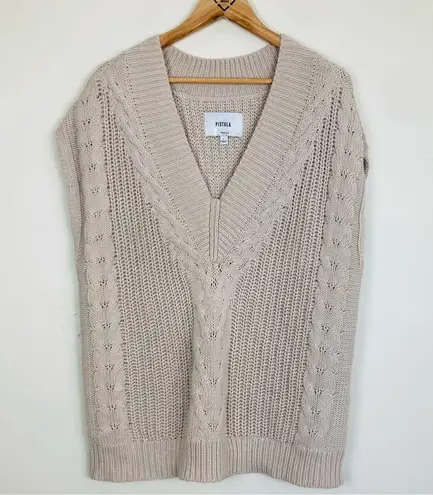 Pistola Revolve Kiran oversized sweater vest in ecru color. Size Large.