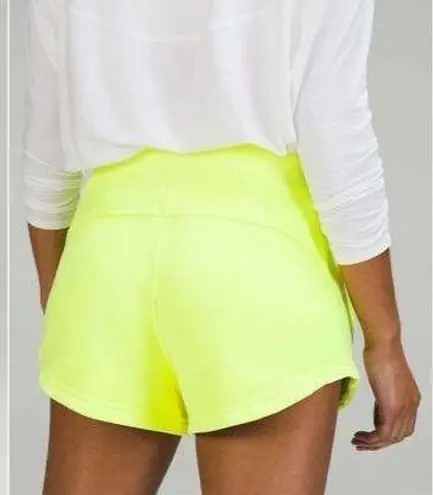 Lululemon  Inner Glow High-Rise Short 3" Neon Garment Dye Solid Highlight