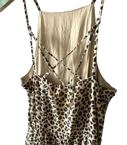 Abercrombie & Fitch Animal Print Midi Dress Leopard Cheetah Size Small