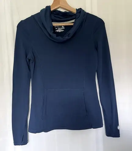 Reel Legends funnel neck long sleeve shirt size xs dusty dark blue