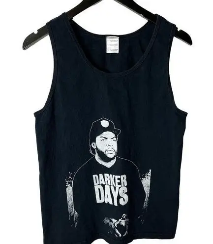 Ice Cube Darker Days Rap Tank Top Vintage Y2K Black Small S Graphic Shirt Solid