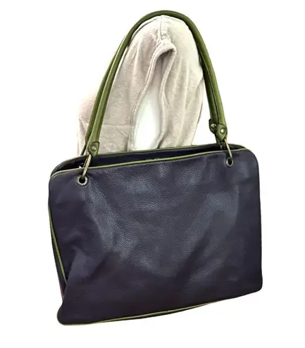 Plinio Visona leather color block bag, made in Italy, NWOT