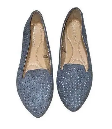 Rampage  Gray Studded Flats