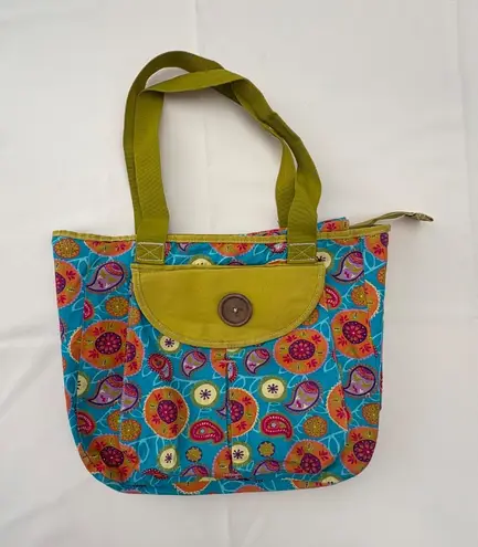 Large Tote Bag Paisley Print Multiple