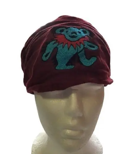 Grateful Dead  Embroidered Dancing Bear Head Scarf